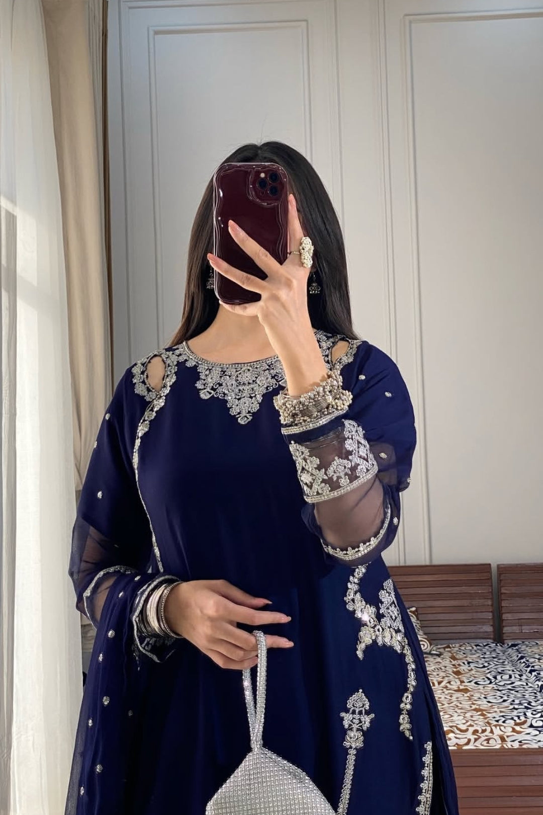 Rahma 3 pcs Embroidered Suit