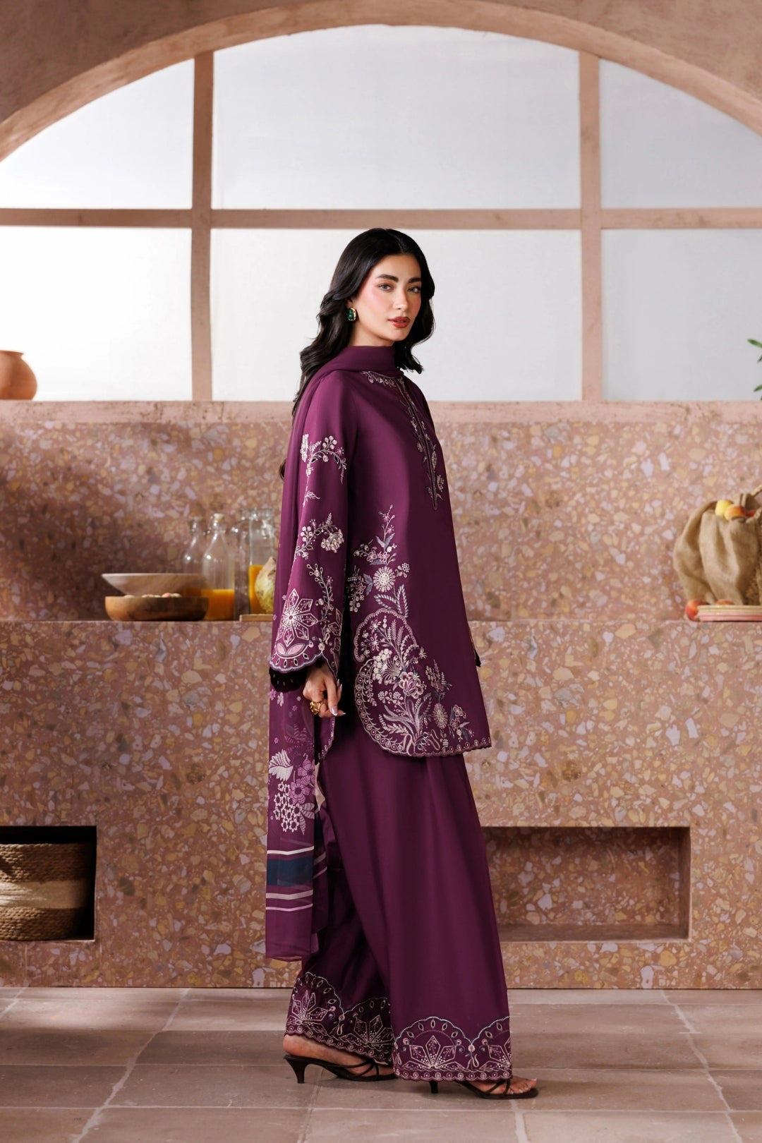 Iris 3 pcs embroiderd dress