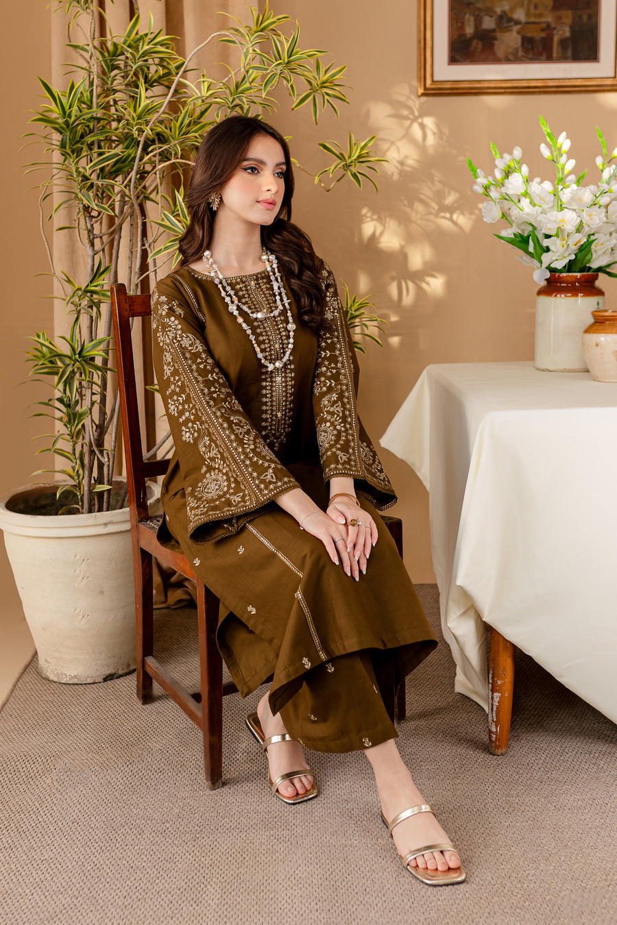 Best Selling - Green 2Pc - Embroidered Dress