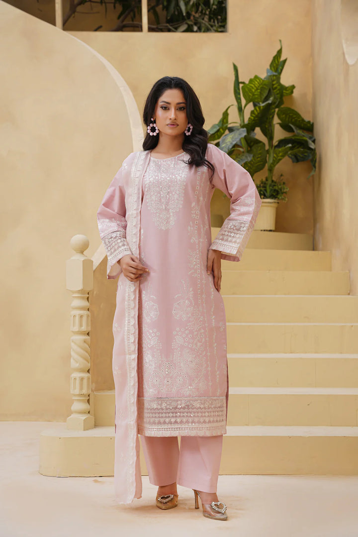 Noor 3pcs Embroidered Dress