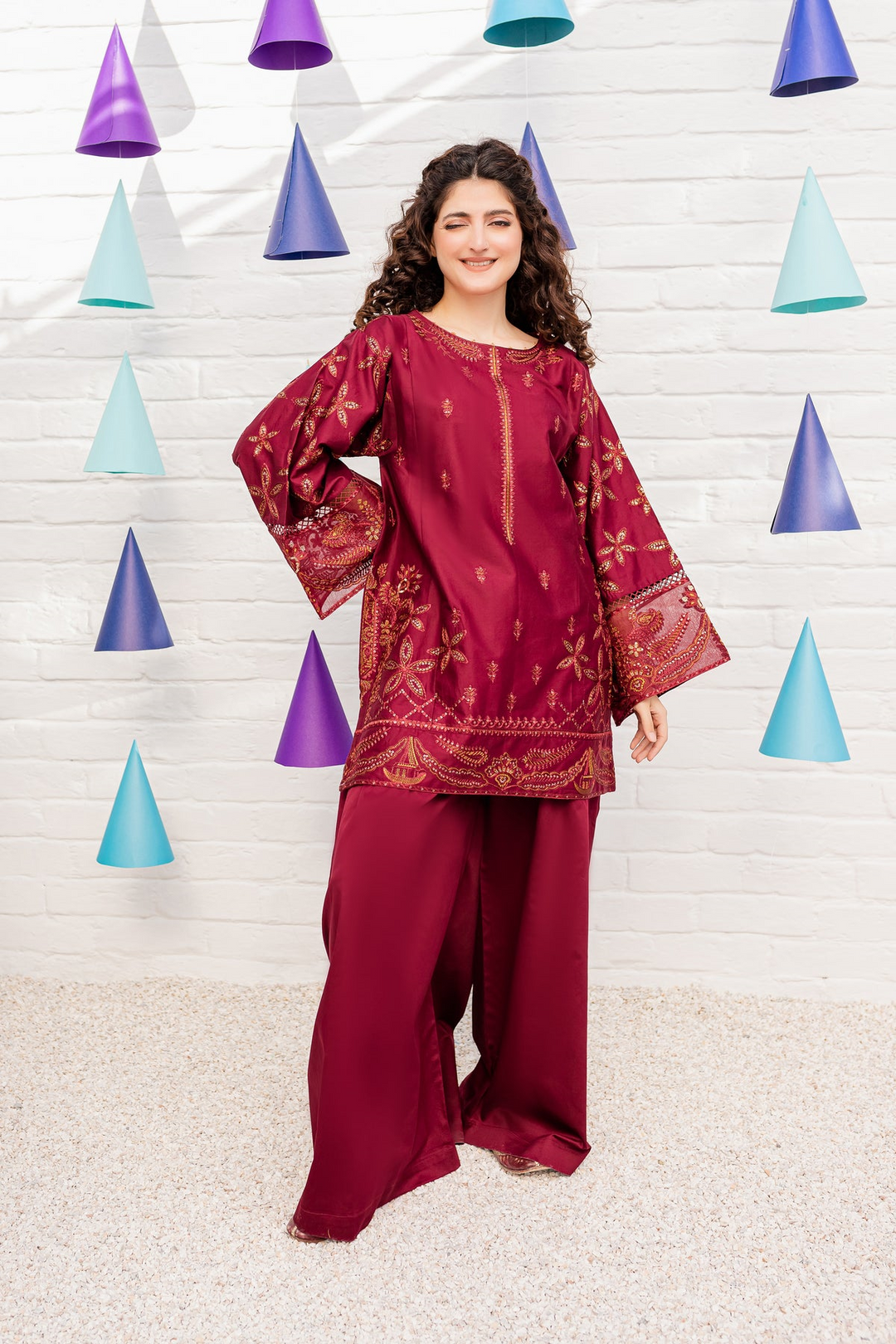 BEST SELLING ROSEWOOD 2PC EMBROIDERED WITH SEQUIN