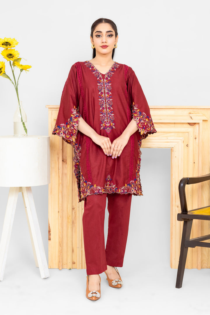 Best Selling - 02 PC EMBROIDERED SUIT