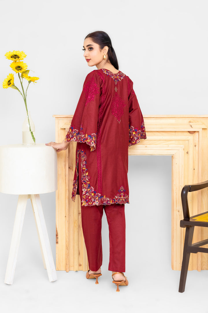 Best Selling - 02 PC EMBROIDERED SUIT