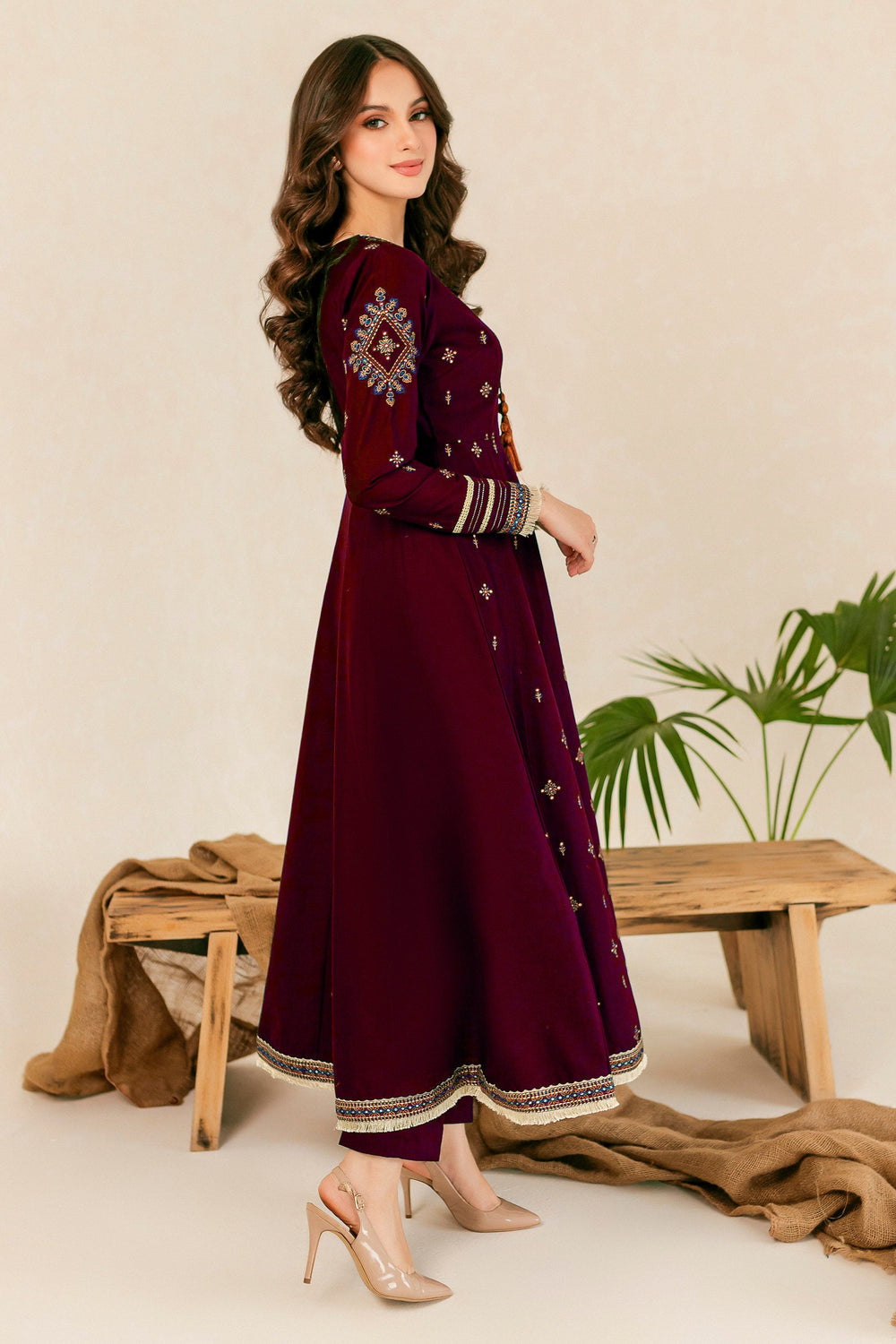 Best Selling - HREEM 02 PC EMBROIDERED SUIT