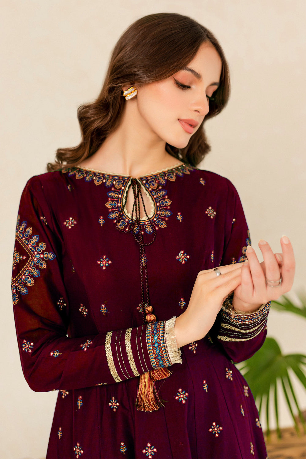 Best Selling - HREEM 02 PC EMBROIDERED SUIT