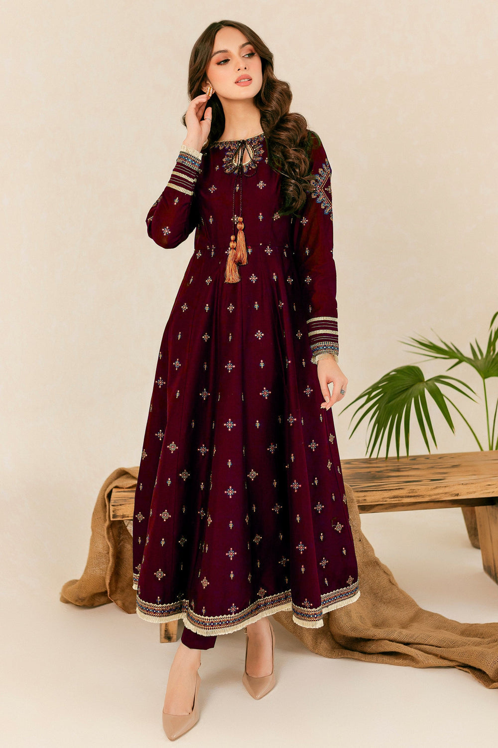 Best Selling - HREEM 02 PC EMBROIDERED SUIT