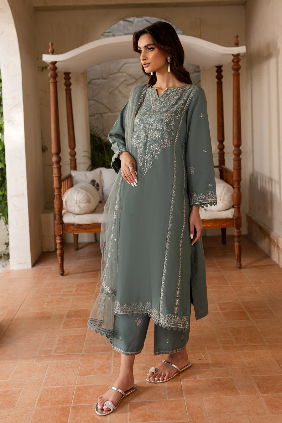 Best Selling - Nooraan 3Pc - Embroidered Dress