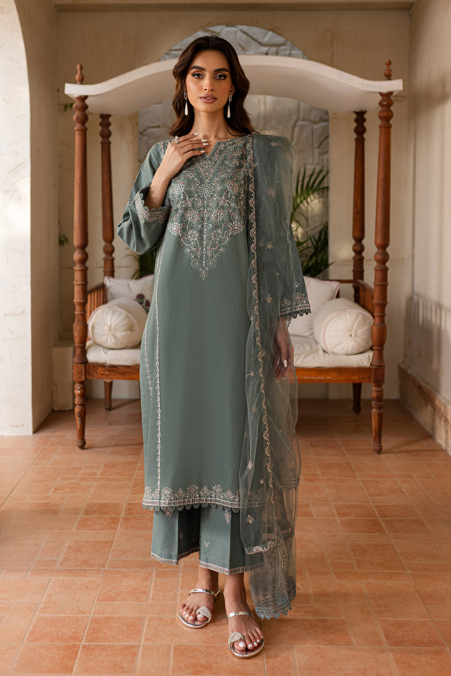 Best Selling - Nooraan 3Pc - Embroidered Dress