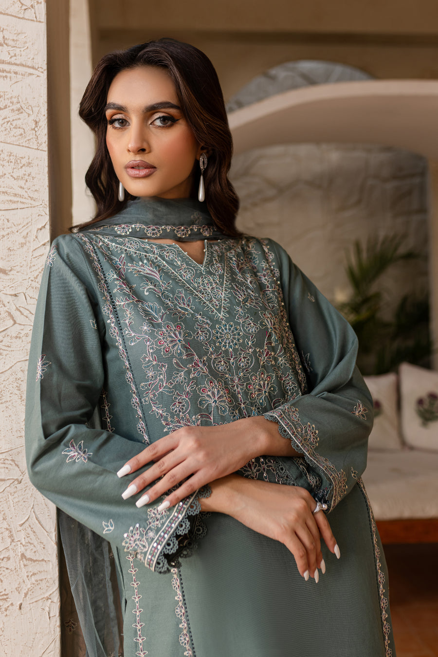 Best Selling - Nooraan 3Pc - Embroidered Dress