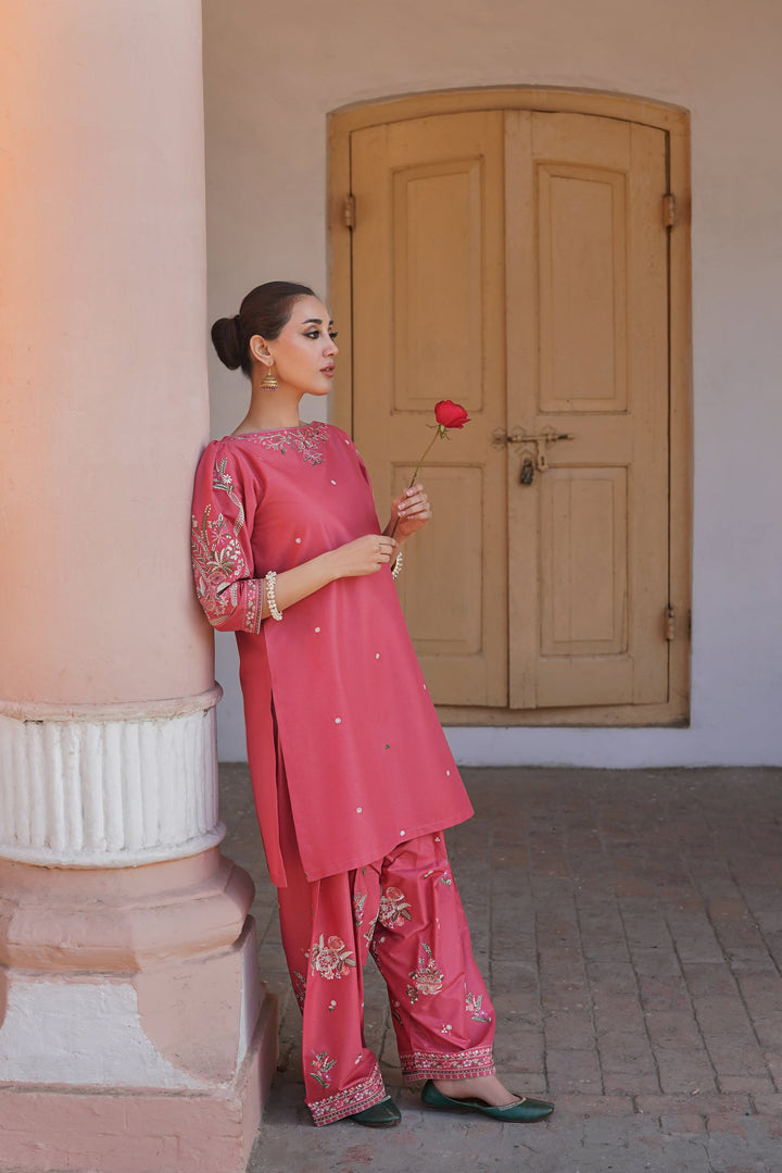 Elegant Embroidered Lawn Two-Piece Dress for Women - Comfortable Summer Style