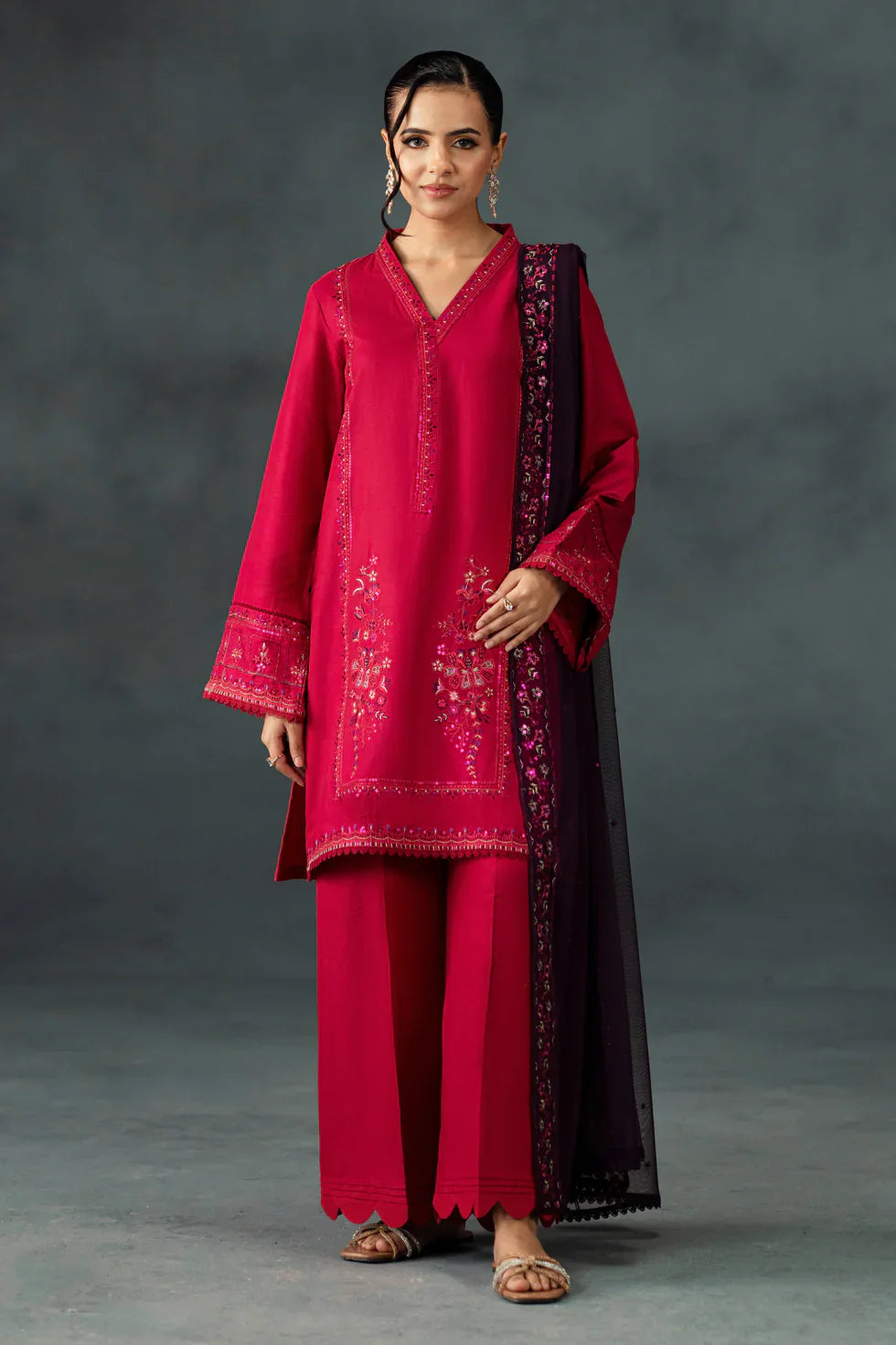 Humaira 3pc Embroidred Dress – Safoora