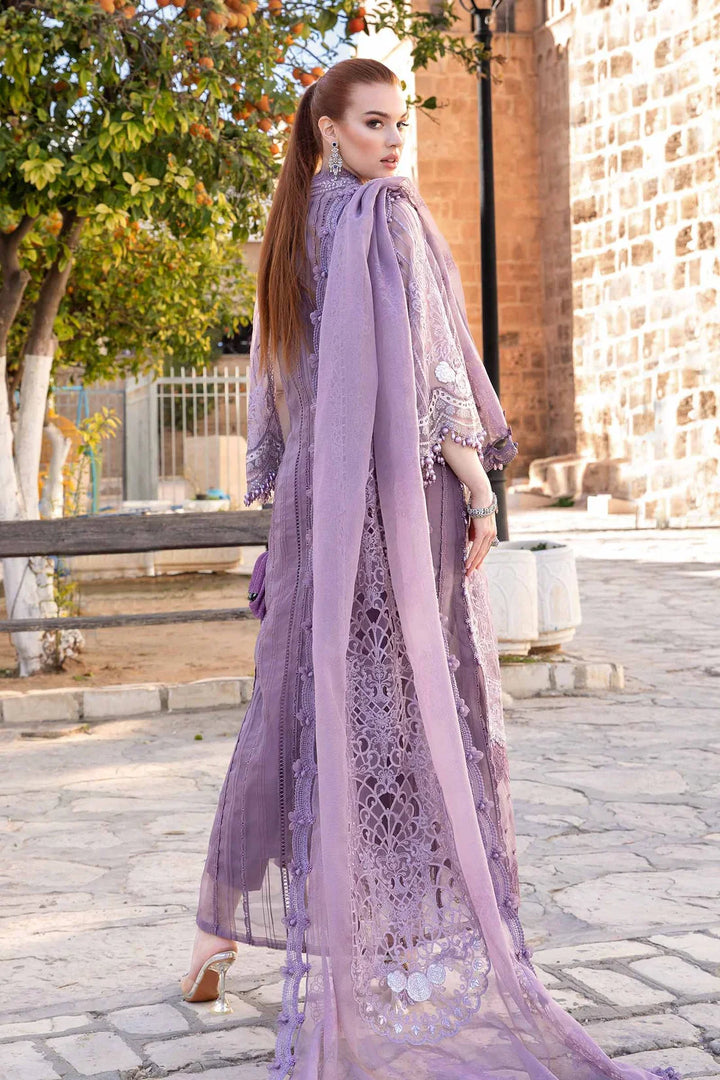 Luxury Lavender Embroidered 3PC DRESS