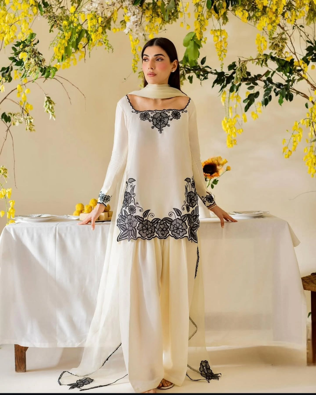 Midnight Florals 3PC DRESS